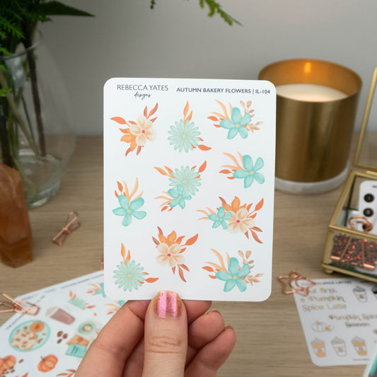 THE AUTUMN BAKERY FLOWERS - PLANNER STICKER SHEET