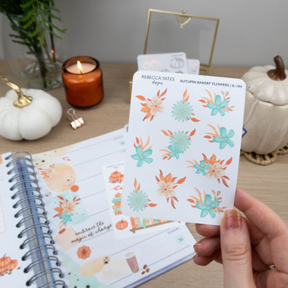 THE AUTUMN BAKERY FLOWERS - PLANNER STICKER SHEET