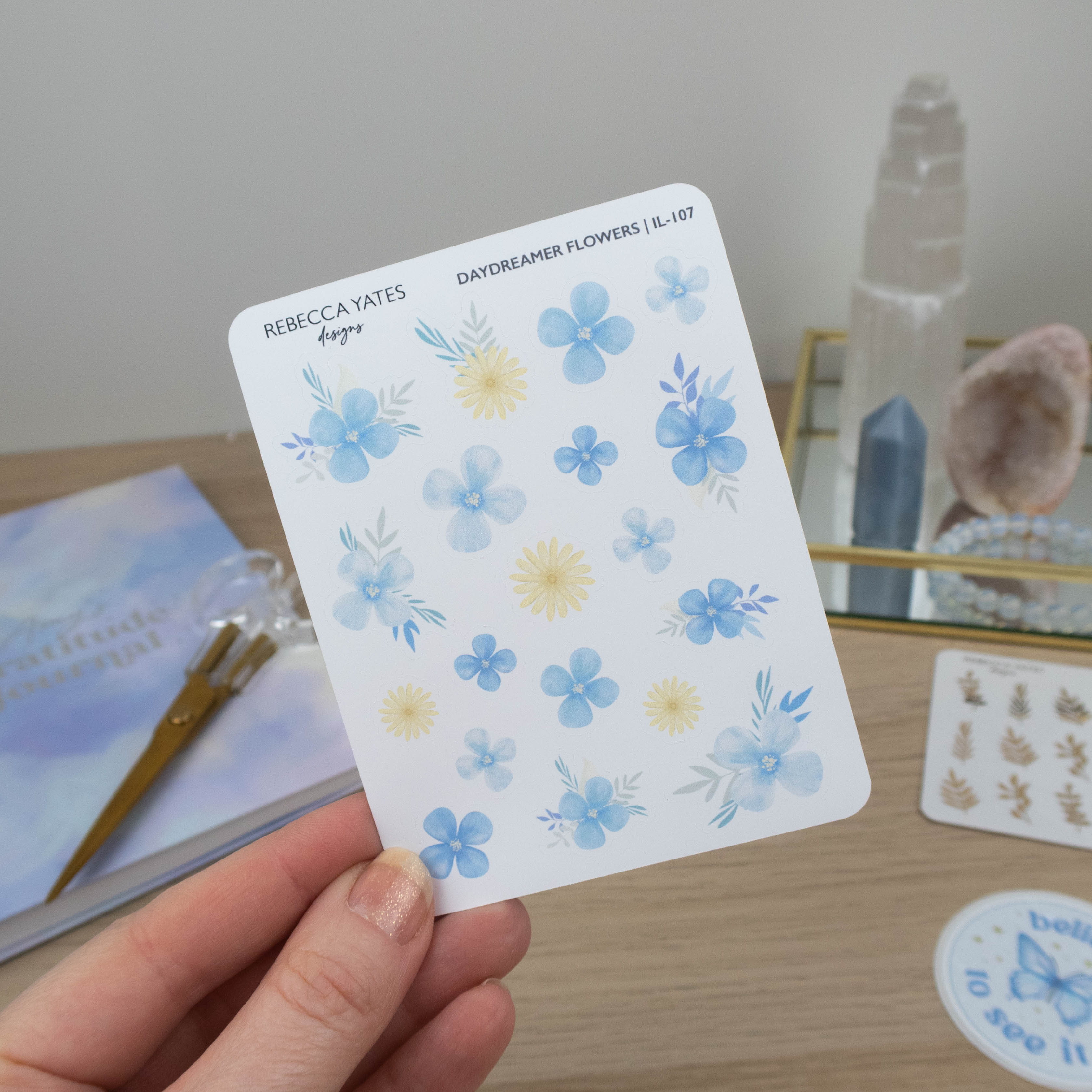 DAYDREAMER SOCIETY FLOWERS - PLANNER STICKER SHEET - Rebecca Yates