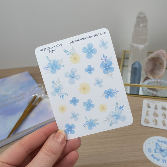 DAYDREAMER SOCIETY FLOWERS - PLANNER STICKER SHEET - Rebecca Yates
