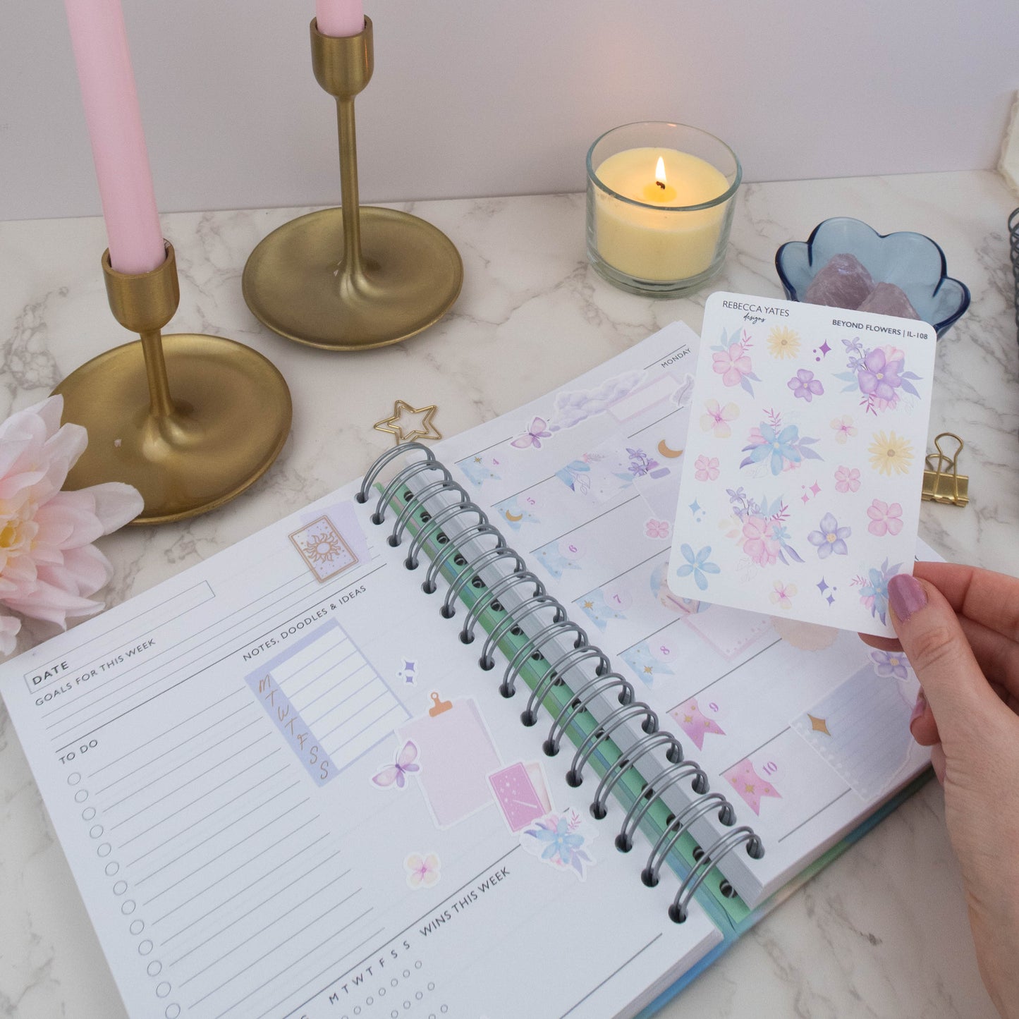BEYOND SMALL FLOWERS - PLANNER STICKER SHEET