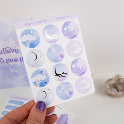 BELIEVE IT CIRCLES - PLANNER STICKER SHEET