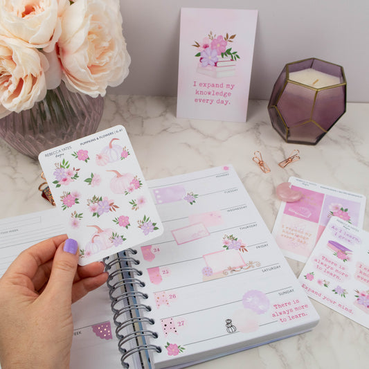 PUMPKINS & FLOWERS - PLANNER STICKER SHEET