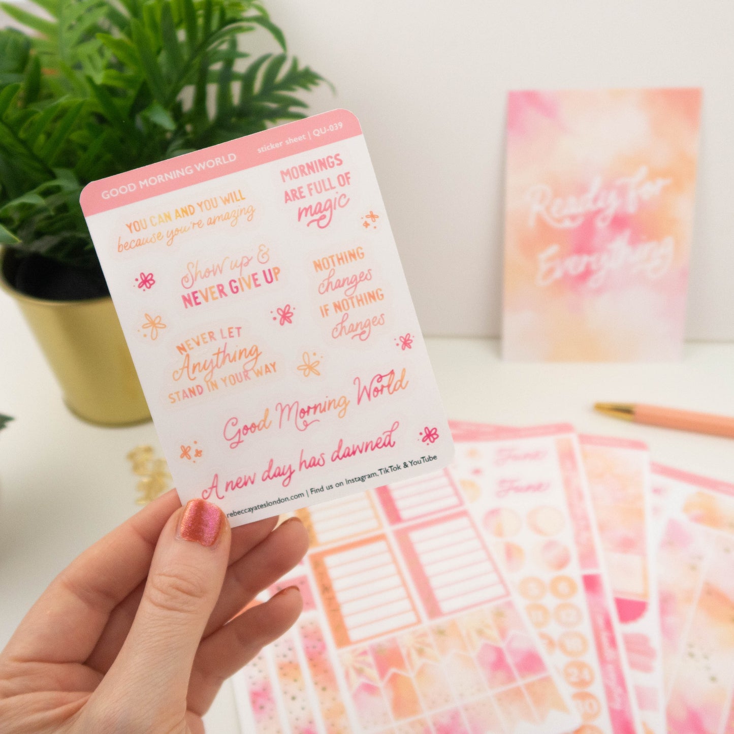 GOOD MORNING WORLD - QUOTES PLANNER STICKER SHEET