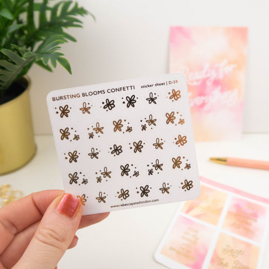 BURSTING BLOSSOMS CONFETTI - FOILED PLANNER STICKERS