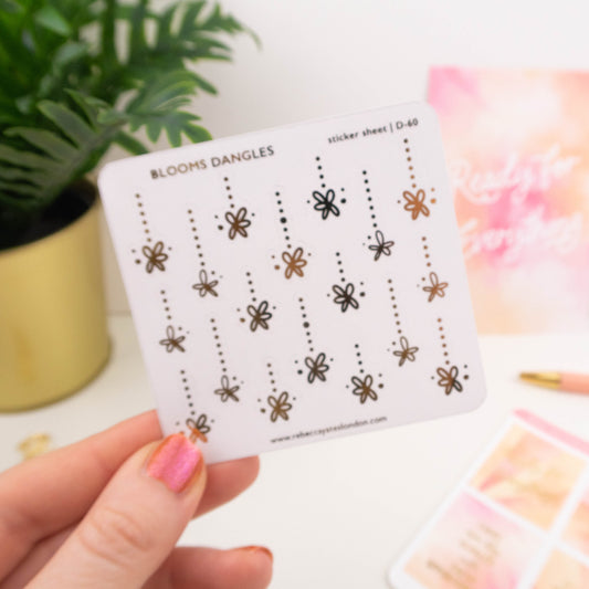 BLOSSOM DANGLES - FOILED PLANNER STICKERS