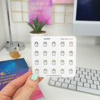 CLOCKS - FOILED ICON PLANNER STICKERS - Rebecca Yates