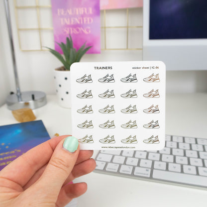 TRAINERS - FOILED ICON PLANNER STICKERS - Rebecca Yates