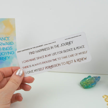 FIND HAPPINESS IN THE JOURNEY WASHI TRIM - FOILED PLANNER STICKERS - Rebecca Yates