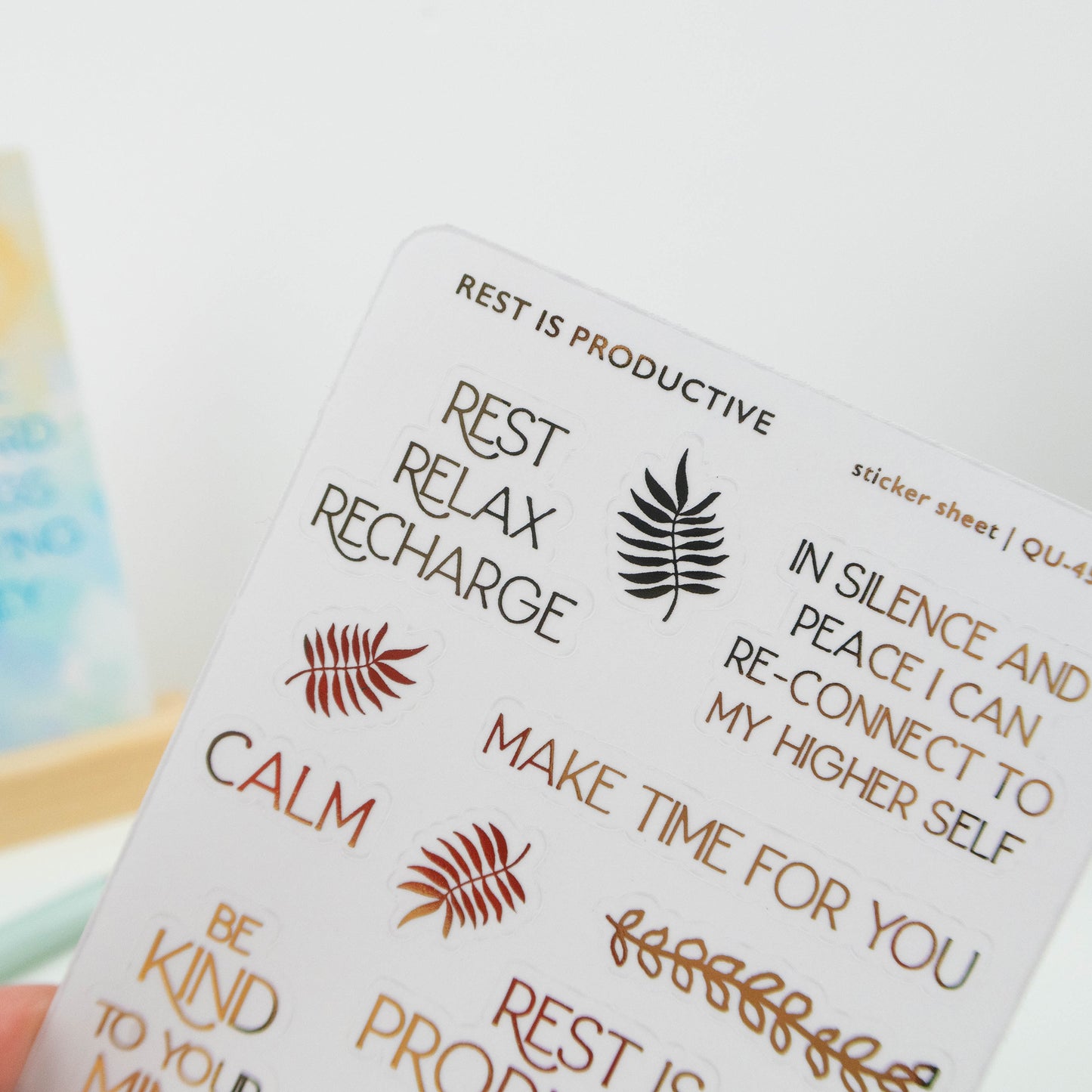 REST IS PRODUCTIVE - FOILED QUOTES STICKER SHEET