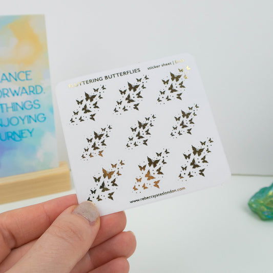 FLUTTERING BUTTERFLIES - FOILED PLANNER STICKERS