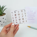 BEAUTY - MIXED FOILED ICON PLANNER STICKERS - Rebecca Yates