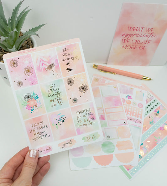 APPRECIATION - VERTICAL PLANNER WEEKLY KIT - Rebecca Yates