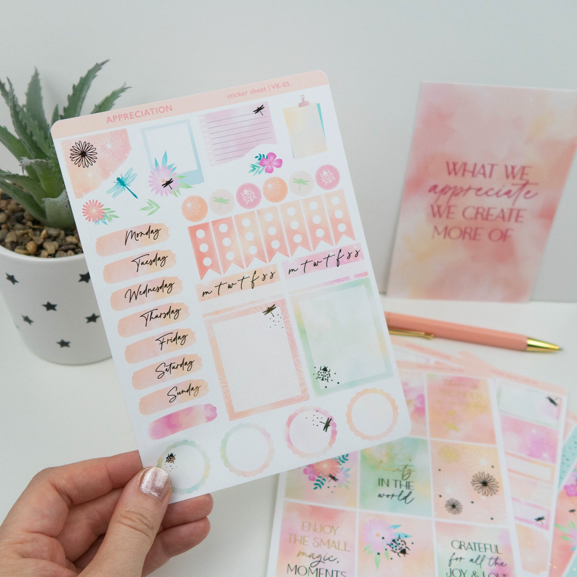 APPRECIATION - VERTICAL PLANNER WEEKLY KIT - Rebecca Yates