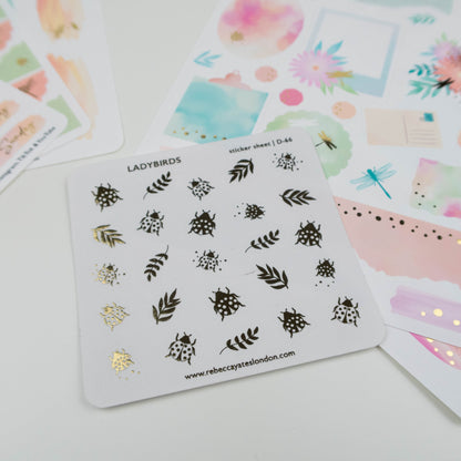 LADYBIRDS - FOILED PLANNER STICKERS