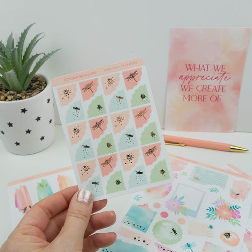 APPRECIATION SCALLOPS - STICKER SHEET - Rebecca Yates