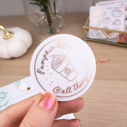 PUMPKIN SPICE & ALL THINGS NICE - SINGLE STICKER