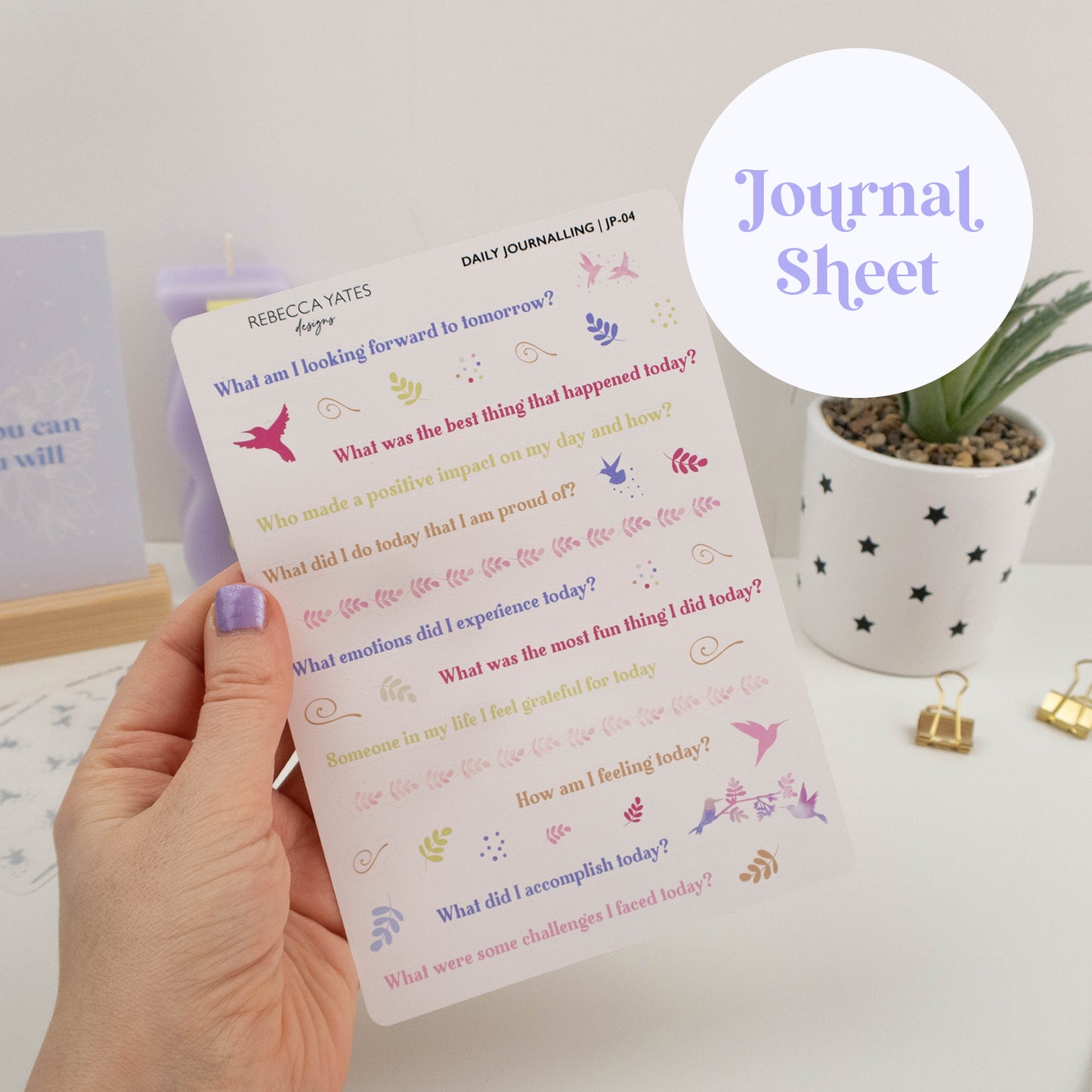 DAILY JOURNALLING - STICKER SHEET