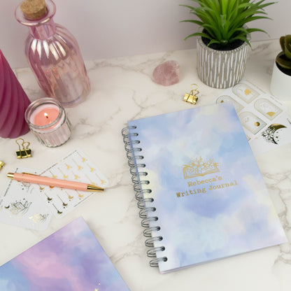 ANY TEXT YOU LIKE (FLOWERS) - LUXE PERSONALISED JOURNAL