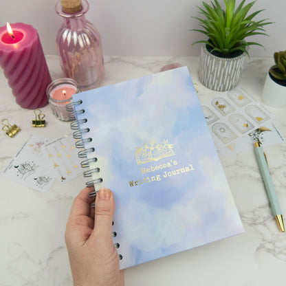 ANY TEXT YOU LIKE (FLOWERS) - LUXE PERSONALISED JOURNAL