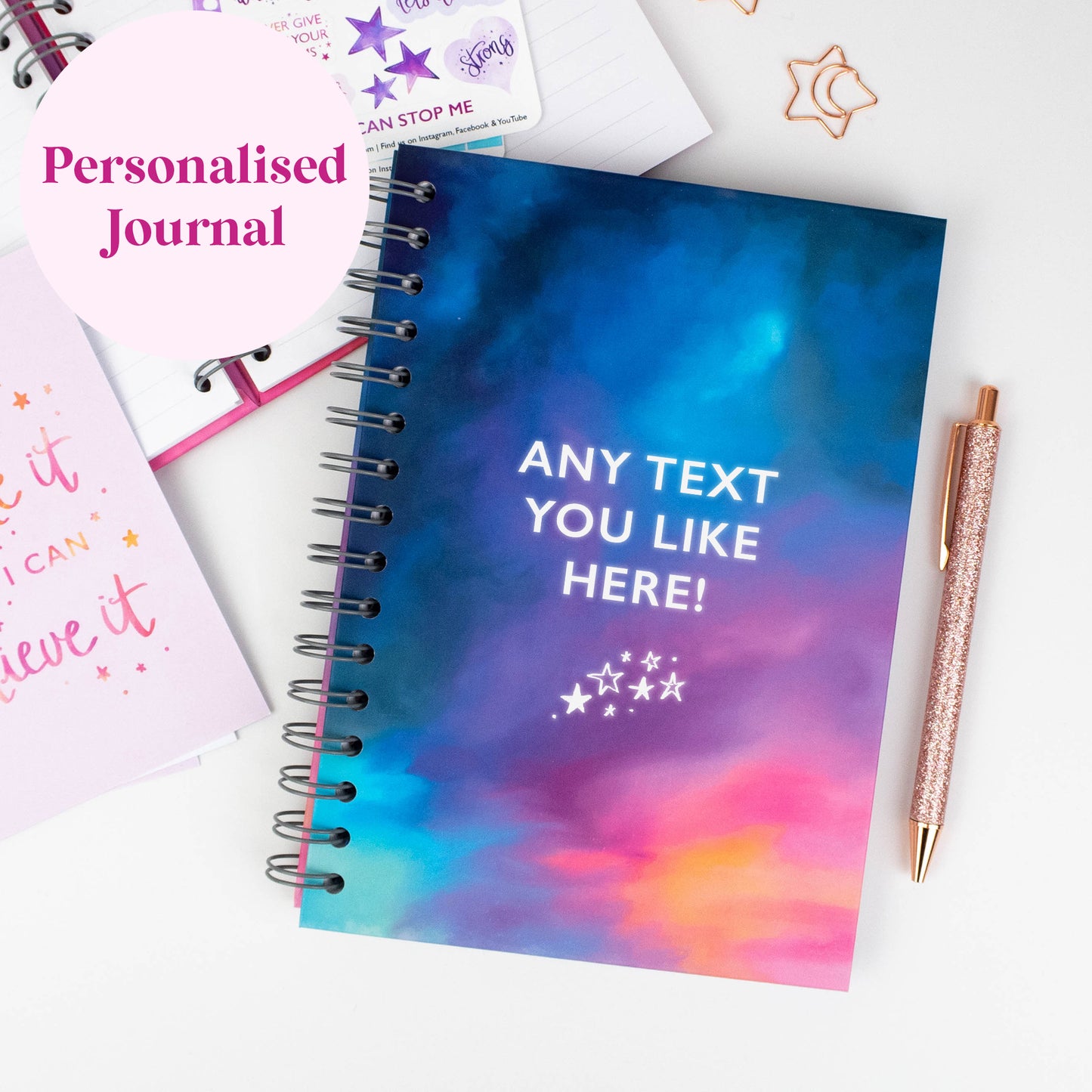 ANY TEXT YOU LIKE - LUXE PERSONALISED NOTEBOOK