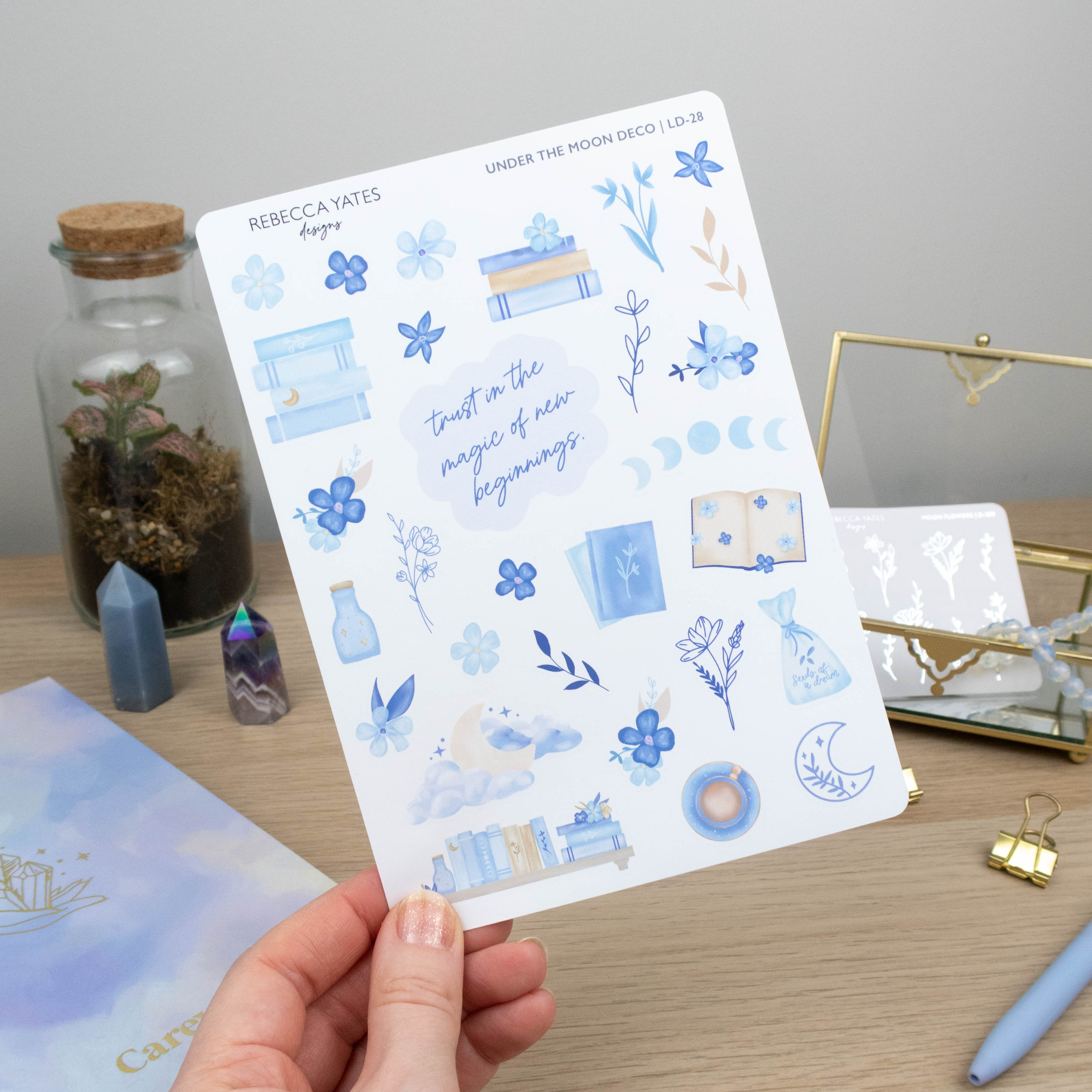 UNDER THE MOON DECO  - PLANNER STICKER SHEET - Rebecca Yates