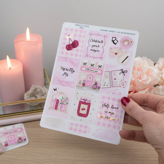 CHERRY SWEET FULL BOXES  - PLANNER STICKER SHEET