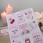 CHERRY SWEET FULL BOXES  - PLANNER STICKER SHEET - Rebecca Yates