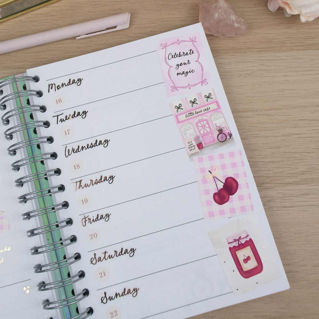 CHERRY SWEET FULL BOXES  - PLANNER STICKER SHEET - Rebecca Yates