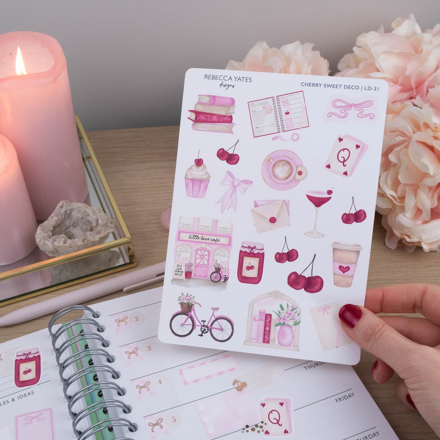 CHERRY SWEET DECO  - PLANNER STICKER SHEET