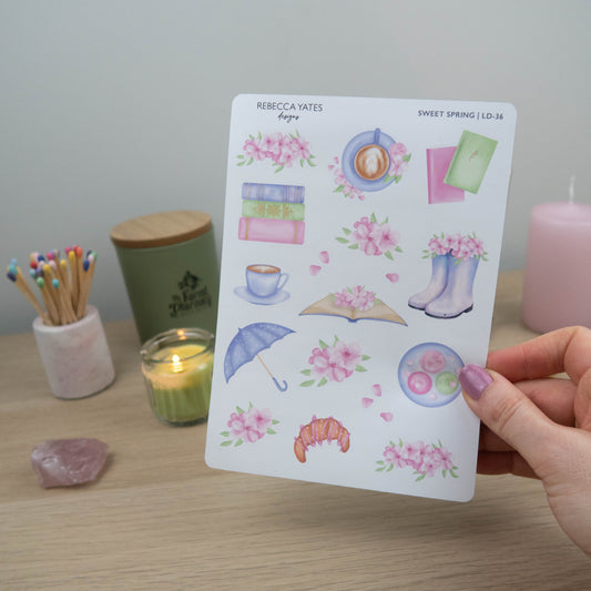 SWEET SPRING DECO - STICKER SHEET - Rebecca Yates