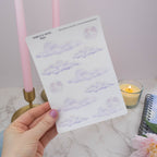 BEYOND CLOUDS  - STICKER SHEET (TRANSPARENT) - Rebecca Yates
