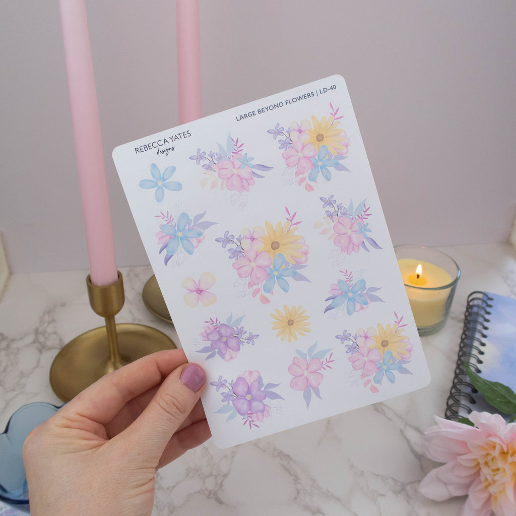 BEYOND LARGE FLOWERS - STICKER SHEET