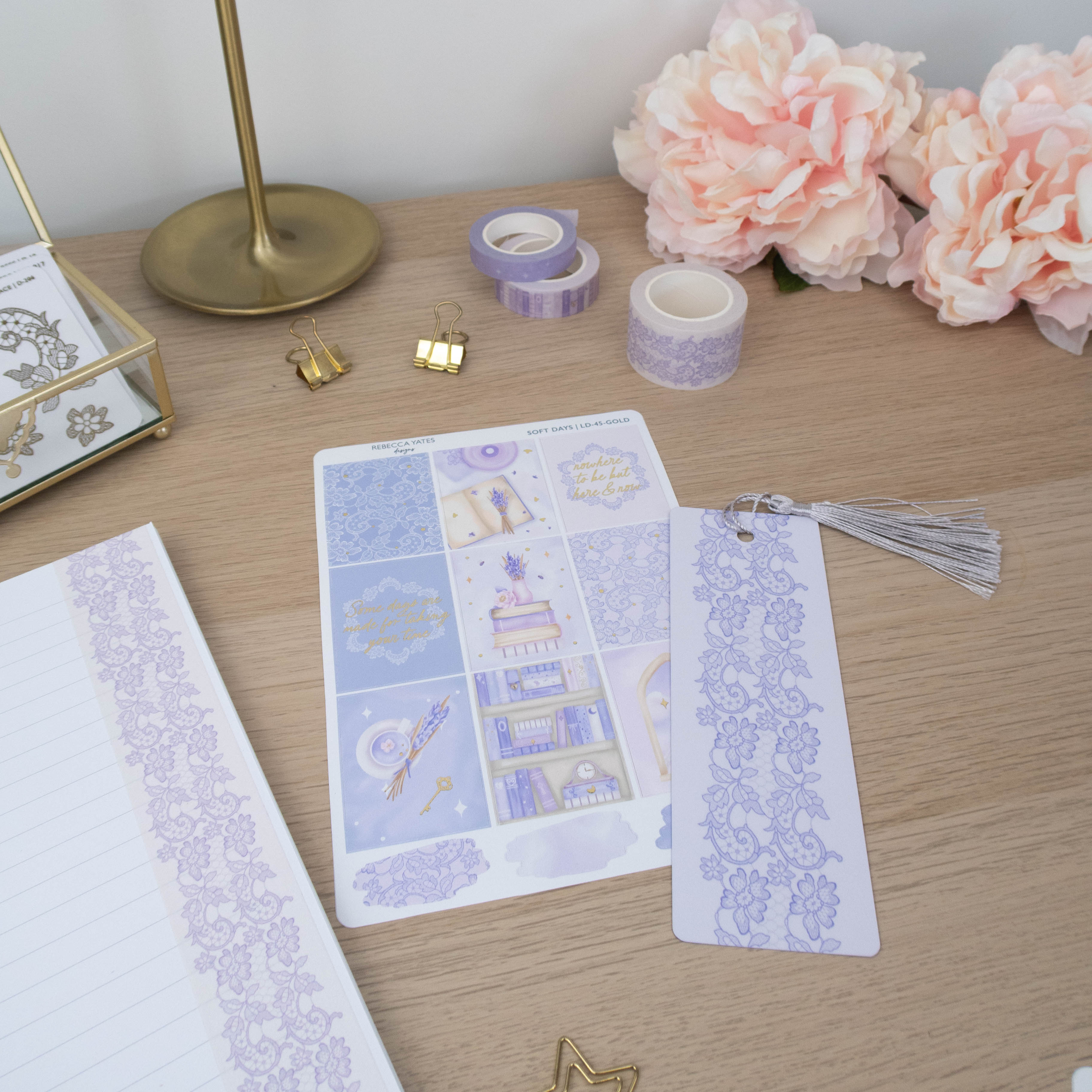 SOFT DAYS FULL BOXES  - PLANNER STICKER SHEET - Rebecca Yates