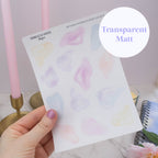 BEYOND WATERCOLOUR SWATCHES  - STICKER SHEET (TRANSPARENT) - Rebecca Yates