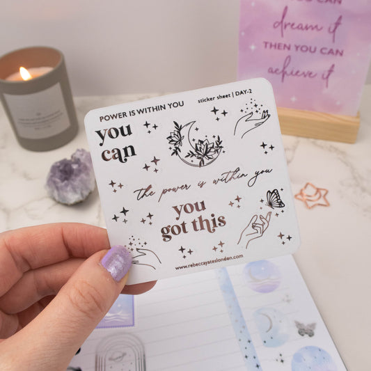 POWER IS WITHIN YOU - FOILED PLANNER STICKER SHEET