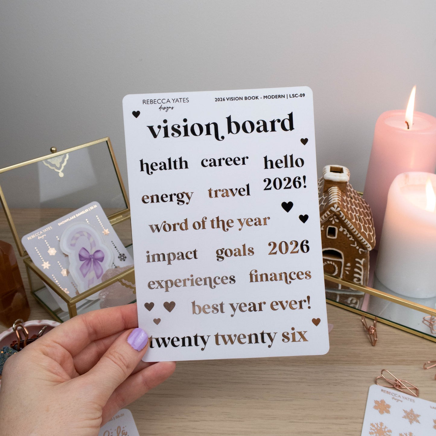 2026 VISION BOARD STICKER SHEET (MODERN)