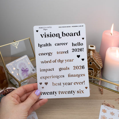 2026 VISION BOARD STICKER SHEET (MODERN)