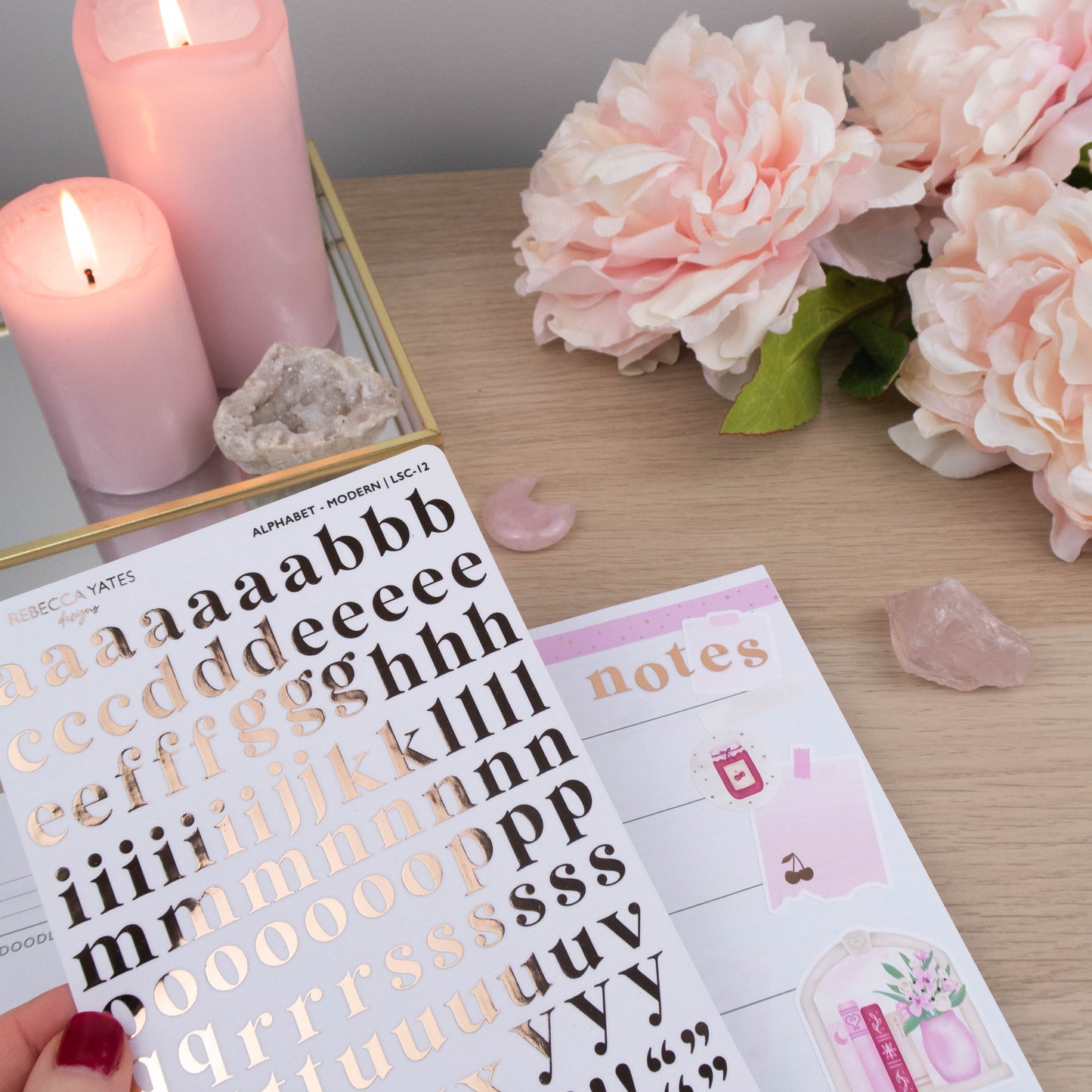 ALPHABET - MODERN STYLE FOILED STICKERS