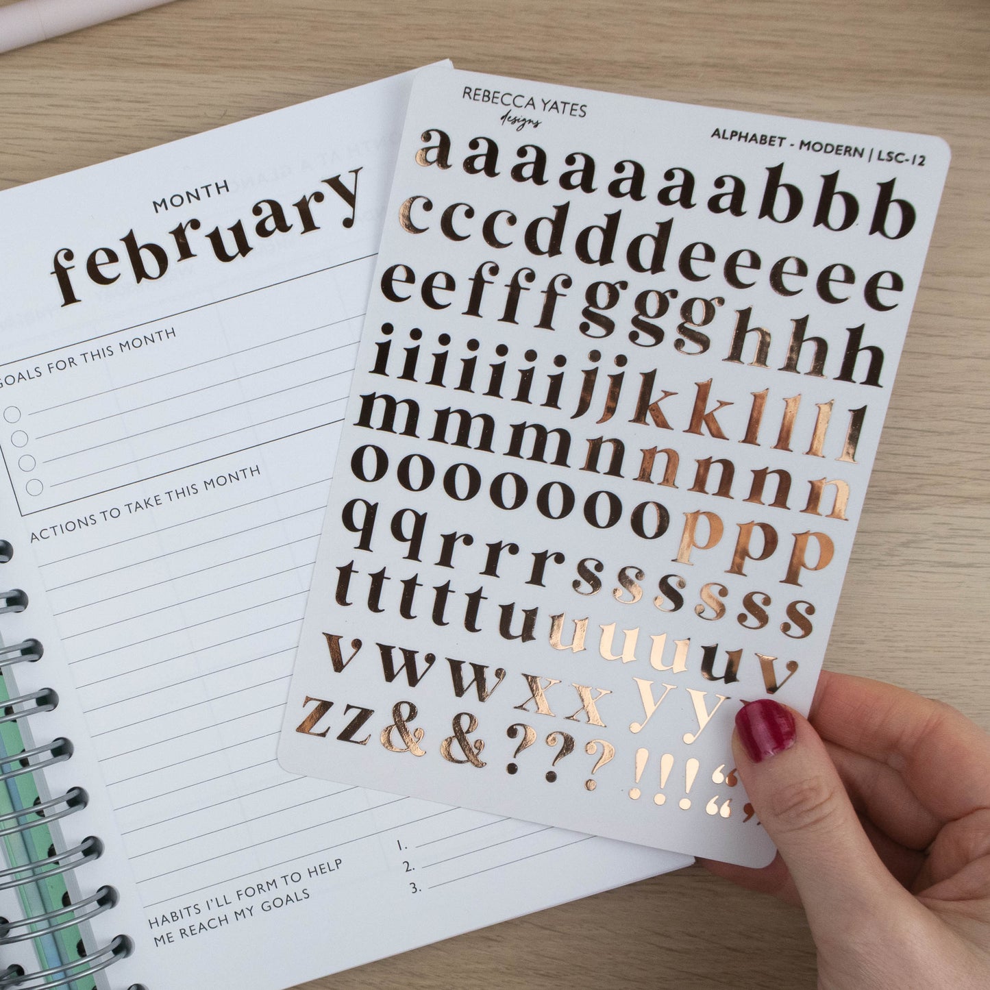 ALPHABET - MODERN STYLE FOILED STICKERS