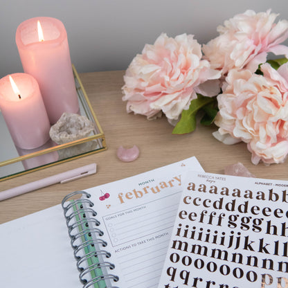 ALPHABET - MODERN STYLE FOILED STICKERS