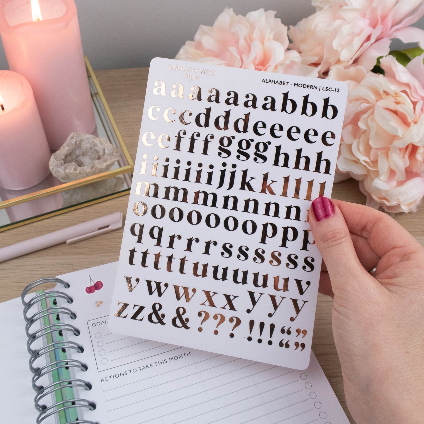 ALPHABET - MODERN STYLE FOILED STICKERS