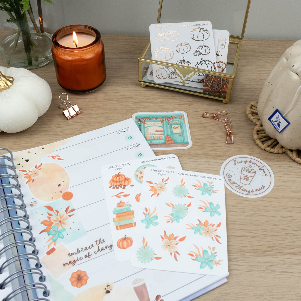 THE AUTUMN BAKERY - PLANNER STICKER SHEET - Rebecca Yates