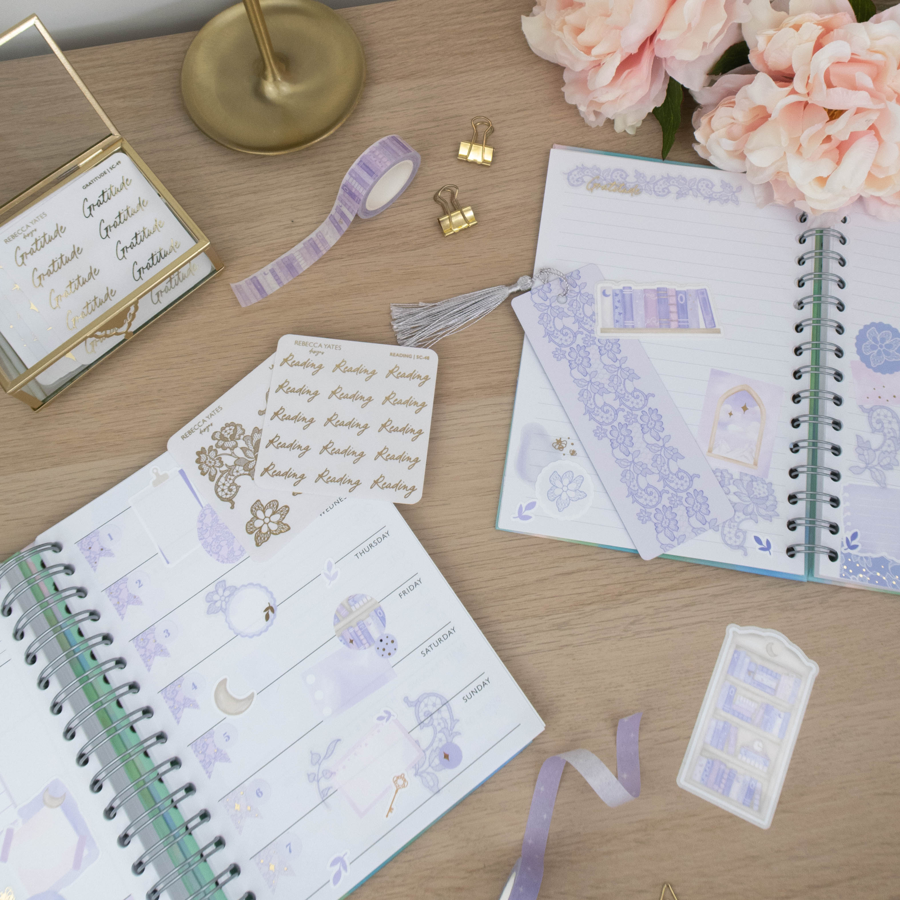 LACE  - STICKER SHEET (TRANSPARENT) - Rebecca Yates