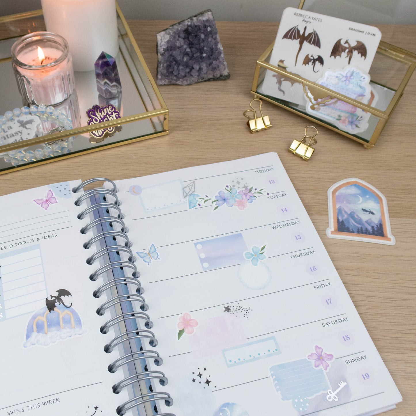 TWILIGHT FLOWERS - PLANNER STICKER SHEET