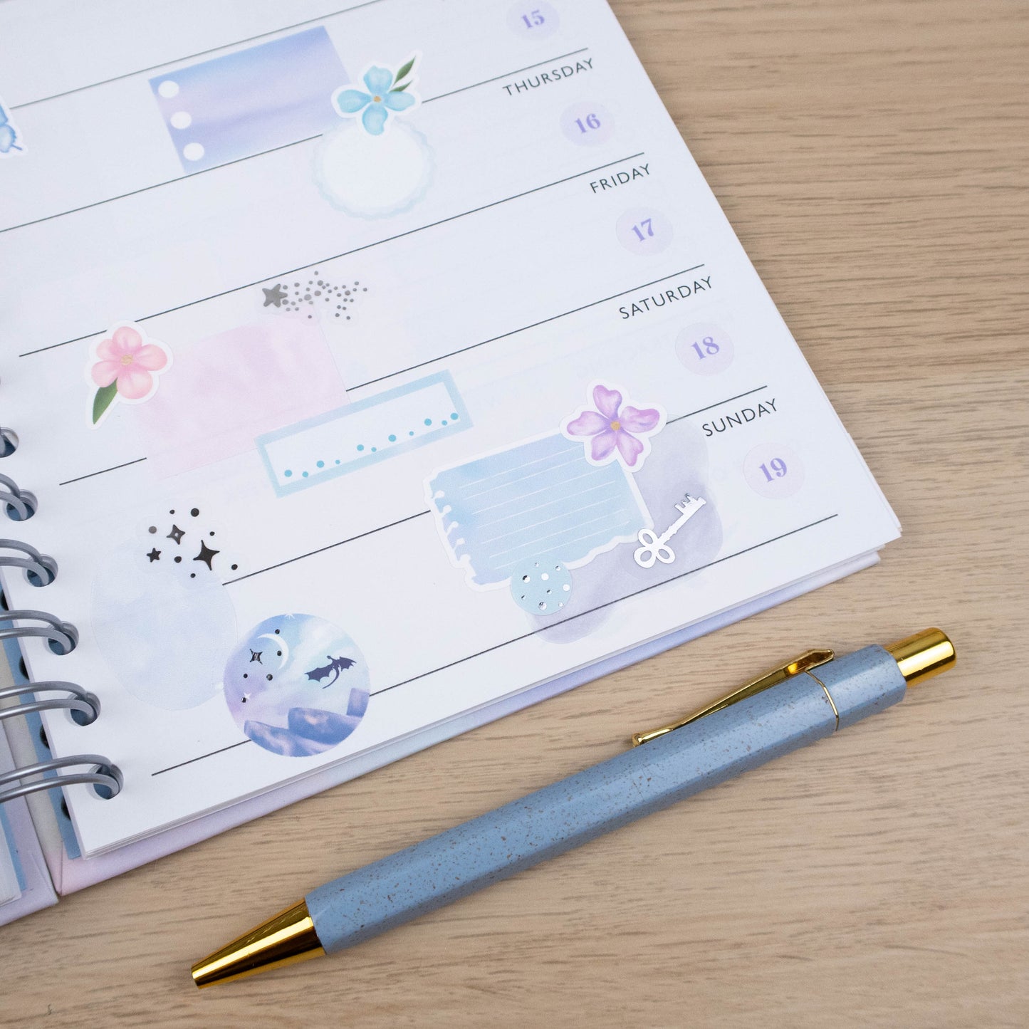 TWILIGHT WATERCOLOUR SWATCHES  - PLANNER STICKER SHEET