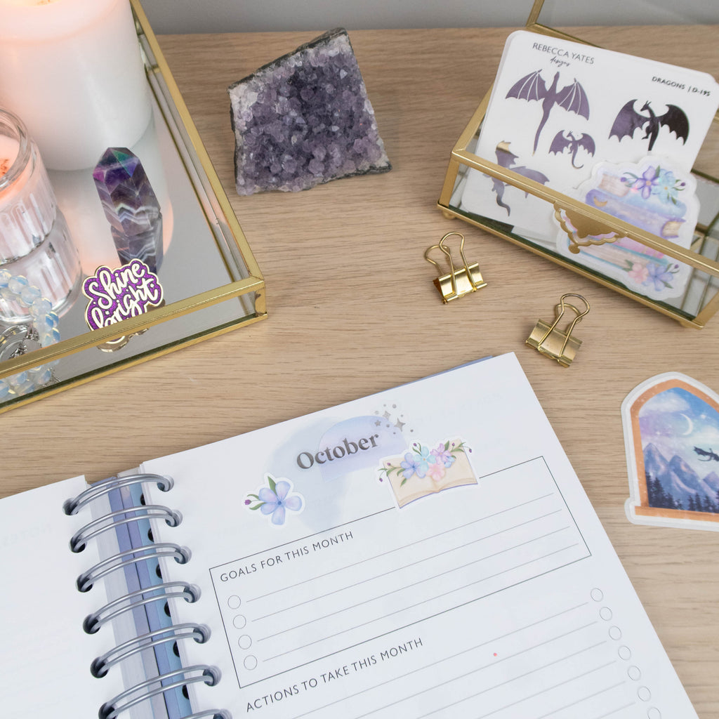 TWILIGHT WATERCOLOUR SWATCHES  - PLANNER STICKER SHEET - Rebecca Yates