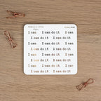 I CAN MANTRAS - FOILED QUOTES STICKER SHEET - Rebecca Yates