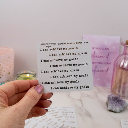 I CAN ACHIEVE MY GOALS - FOILED QUOTES STICKER SHEET - Rebecca Yates