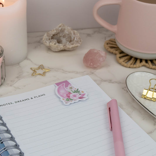 PINK MOON  - MAGNETIC BOOKMARK